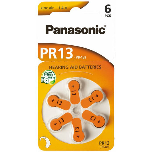 Hörgerätebatterien Panasonic P13 / 10 Blister mit 6