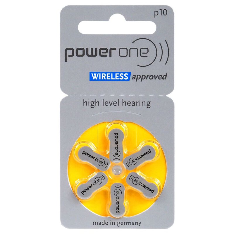 Hörgerätebatterien PowerOne P10 / 10 Blister mit 6
