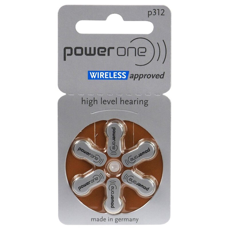 Piles pour appareils auditifs PowerOne P312 / 10 Blisters de 6 