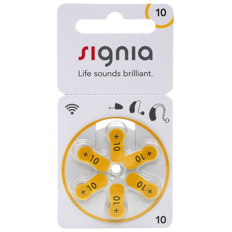 Piles pour appareils auditifs Signia P10 / 10 Blisters de 6 