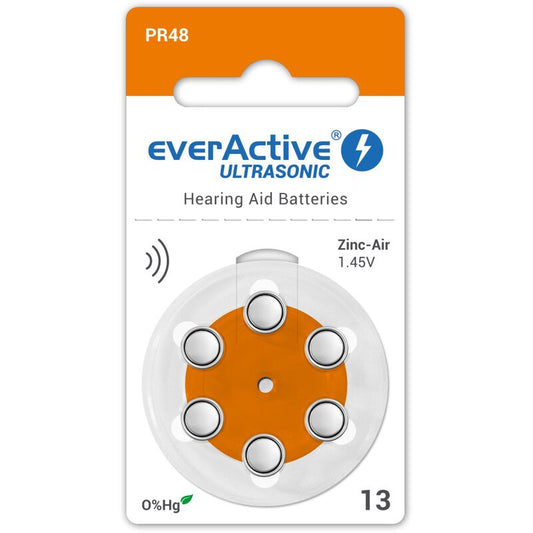 Hörgerätebatterien EverActive P13 / 10 Blister mit 6