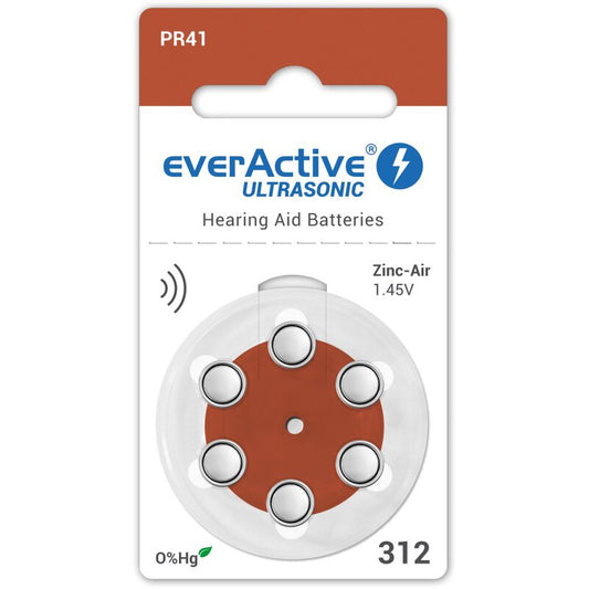 Hoorbatterijen EverActive P312 / 10 Blisters van 6