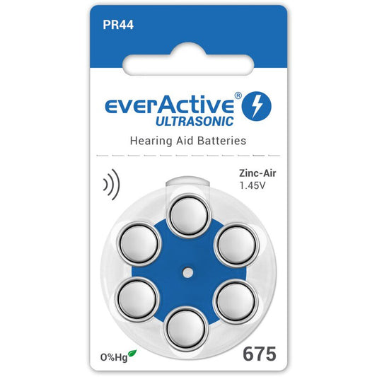 Hörgerätebatterien EverActive P675 / 10 Blister mit 6