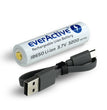 everActive 18650 3,7 V Li-Ion 3200 mAh Micro-USB-Akku mit Kabel