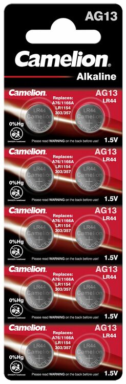 Camelion Alkalische Knopfzelle AG13 LR44 1,5 V