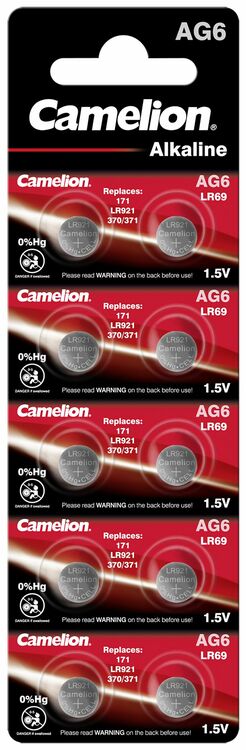 Pile bouton alcaline Camelion AG6 LR69 1,5 V 