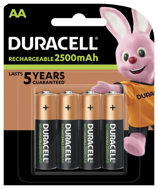 Duracell AA 2500 mAh wiederaufladbar