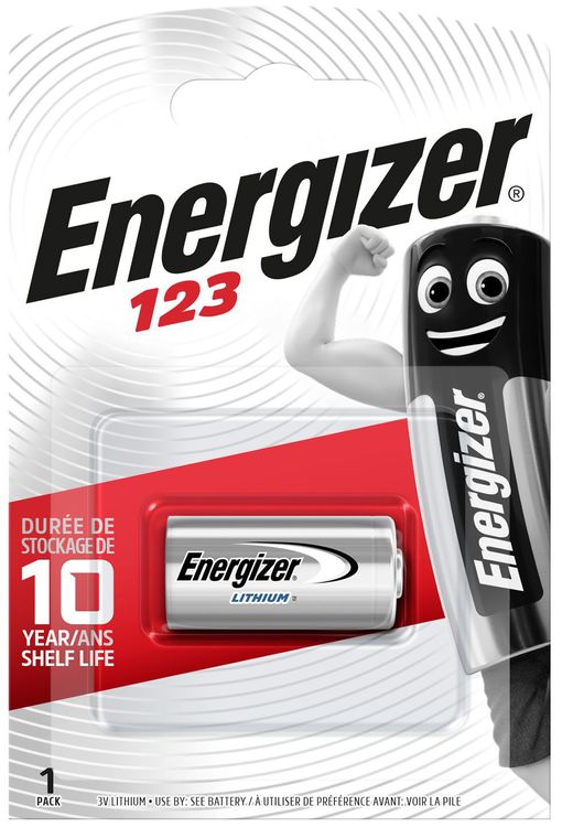 Pile au lithium Energizer CR123A 3 V