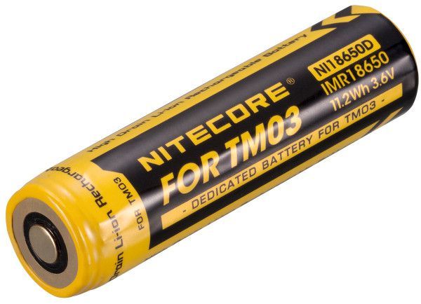 Batterie Li-ion NiteCore NL18650D 3,7 V pour lampe de poche TM03