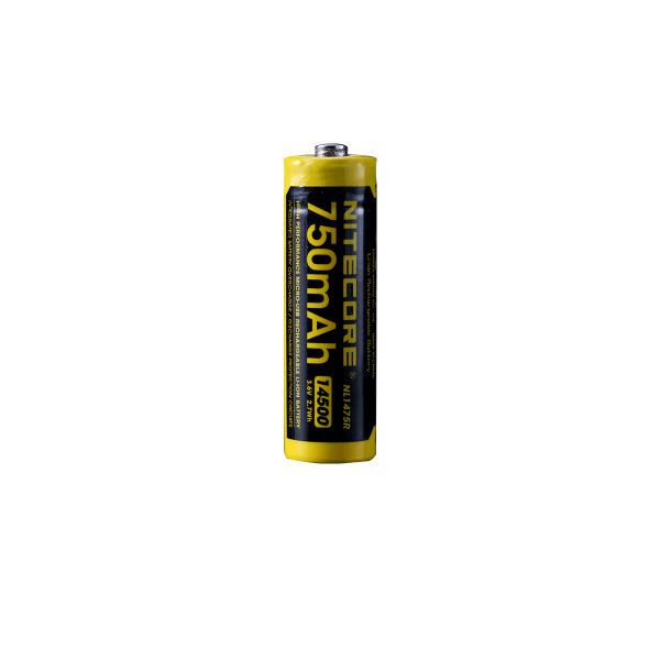 Batterie lithium-ion 14500 3,6 V 750 mAh NiteCore NL1475R USB