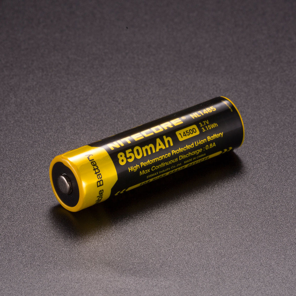 Batterie lithium-ion 3,7 V 850 mAh NiteCore NL1485 14500