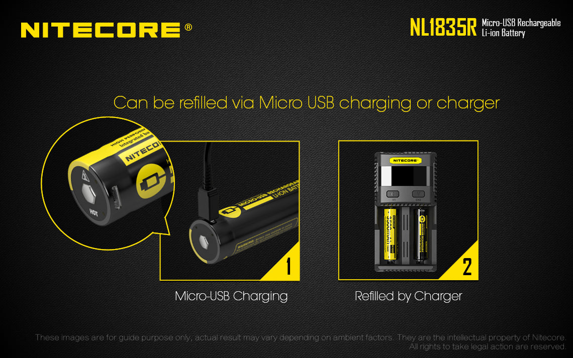 NiteCore NL1835R 18650 Li-Ion 3,6 V 3500 mAh USB