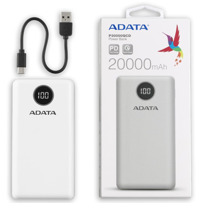 ADATA P200000QCD 18W QC3.0 PD 20000MAH Powerbank