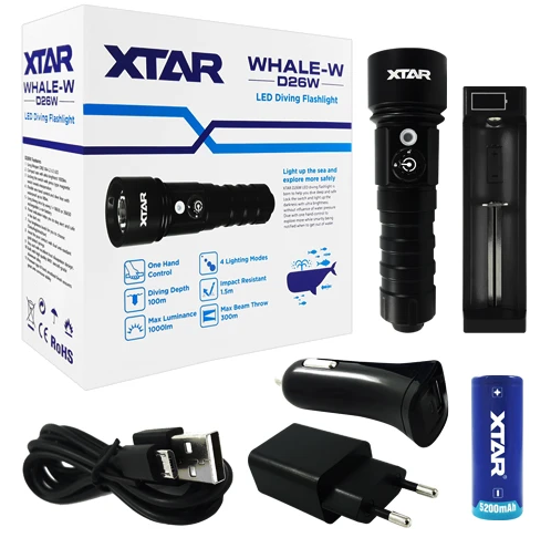 XTAR Whale-W D26W Duiklamp / Zaklamp