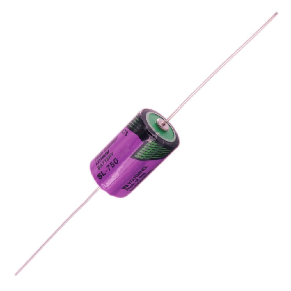 Batterie lithium Tadiran 3,6 V SL 750P 1/2 AA avec fil à souder axial