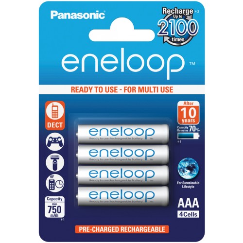 Panasonic Eneloop AAA 750mAh BL4