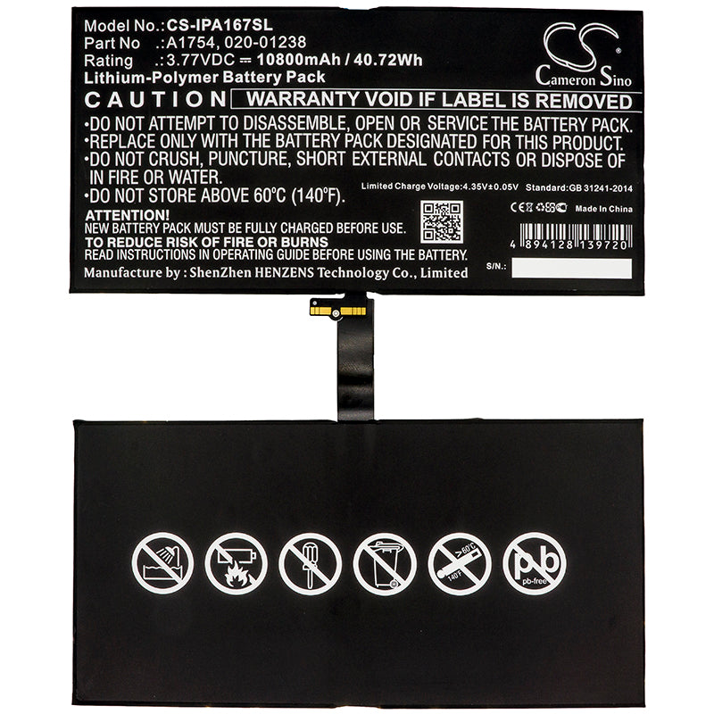 iPad Pro 12.9 2nd Gen Batterij