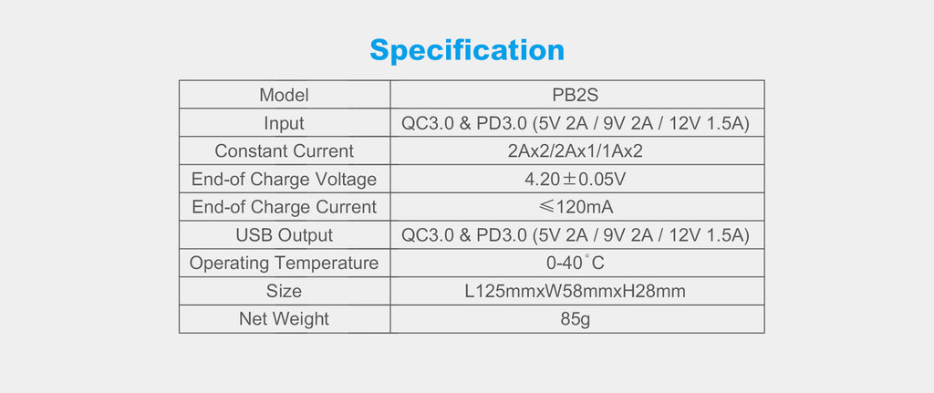 Chargeur/Powerbank Xtar PB2S