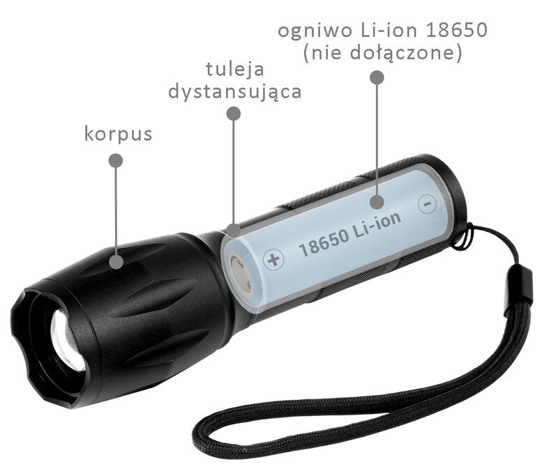 Lampe de poche à LED everActive FL-600+