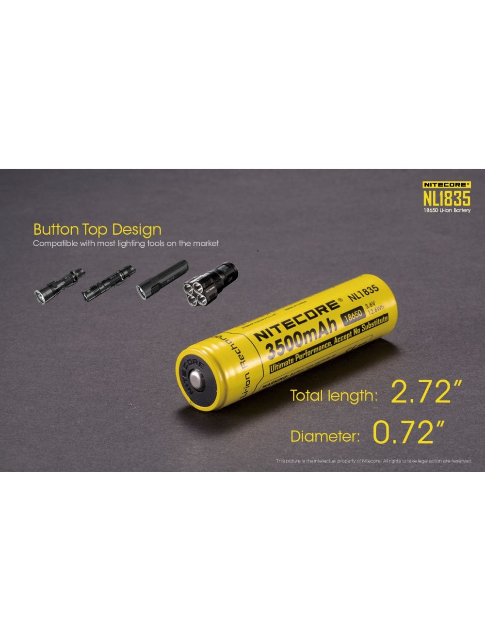 NiteCore NL1835 18650 Li-Ion 3,6 V 3500 mAh