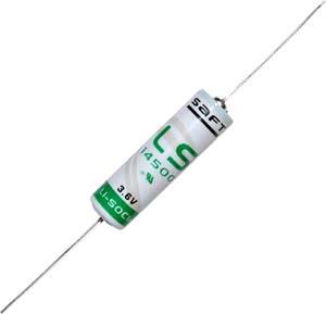 Saft LS 14500 CNA AA met Axiaal soldeerdraad 2600 mAh